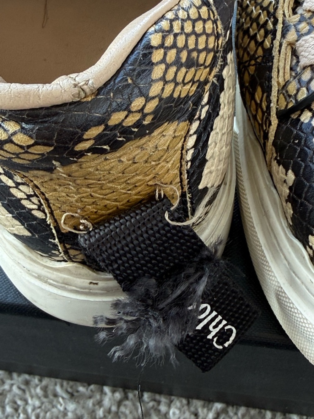 Chloe’ Python Print Sneakers - Picture 6 of 7